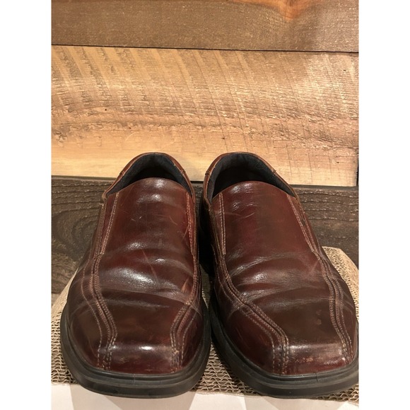 Ecco Helsinki Bike Toe‎ Brown Leather Slip On Loafers Mens US 11 EU 45 main image 10